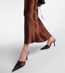 Кожаные мюли Nadia 85 с вырезом Paris Texas, черный - фото 4