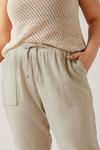 Льняные джоггеры Curve Evans, бежевый - фото 4
