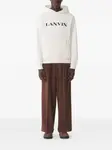 Худи с вышитым логотипом Lanvin, белый - фото 2