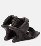 Кожаные мюли Twisted Cantilever 80 Rick Owens, Mahogany - фото 2