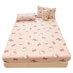 Подогнанная простыня Sanrio, Version A - Cute Hello Kitty - фото