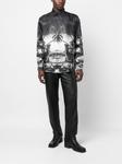 Шелковая рубашка с принтом Philipp Plein, черный - фото 3