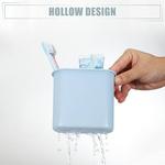 Настенная подставка для держателя зубной щетки для держателя зубной щетки в ванной комнате Unique Bargains, черный - фото 3