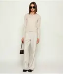 Шерстяной свитер-накидка Regular fit Weekend Maxmara, бежевый - фото 2