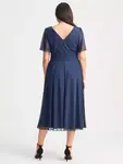 Платье Scarlett & Jo Victoria Angel Sleeve Midi, темно-синий - фото 4
