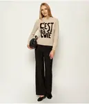 Свитер из шерсти нитры Regular fit Weekend Maxmara, бежевый - фото 2
