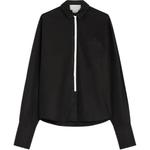 Рубашка с деталью Mappa Tie SportMax, черный - фото 3