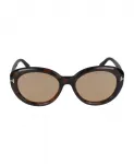Стильные солнцезащитные очки ft1009 52e Tom Ford, коричневый - фото