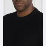 Свитер обычного кроя с добавлением шерсти Emporio Armani, черный - фото 4