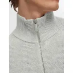 Свитер Selected Dane full zip, серый - фото 5