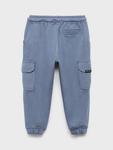 Детские зауженные карго-брюки Mango, Medium Blue - фото 2