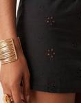 Мини-юбка Motel olsa Broderie черного цвета - фото 5