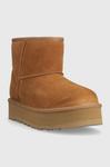 Детские зимние сапоги UGG CLASSIC MINI PLATFORM, бежевый - фото 3
