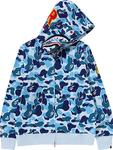 Худи BAPE ABC Camo Shark Full Zip 'Blue', синий - фото