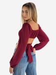 Elara Блузка в бордовом цвете - фото 4