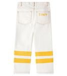 Брюки из полосатого хлопкового твила Tinycottons, Off-White - фото 4