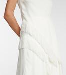 Креповый топ с бахромой Proenza Schouler, белый - фото 5