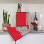 Чайные полотенца набор  Zollner, красный - фото 3