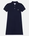Платье из пике с коротким рукавом для девочки Lacoste, синий - фото 2