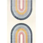 Коврик для детей Jerri Double Half Rainbow nuLOOM, 239x305 см, бежевый - фото 2