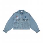 Джинсовая куртка женская синяя BLL Aape - фото