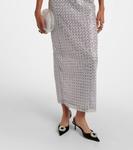 Вечернее платье с декоративной сеткой Rotate, Alloy - фото 5