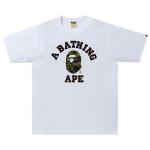Футболка BAPE 1st Camo College, цвет Белый/Серый - фото