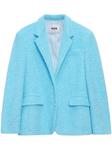 MSGM фактурный пиджак, синий - фото