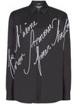 Рубашка с вышивкой Balmain, черный - фото