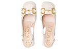 Кроссовки chunky mid-heel slingback with horsebit 'white' Gucci, белый - фото 3