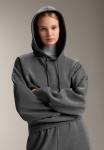 Худи OYSHO BOXY HOODED WITH BRUSHED MODAL MARL, Mottled Grey - фото 4