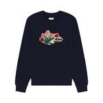 Толстовка Aimé Leon Dore Floral Appliqué Crewneck Sweatshirt, синий - фото