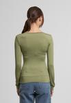 Топ Urban Classics Long sleeved top, Khaki - фото 3