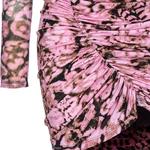 Мини-платье с цветочным принтом и сборками PINKO, розовый - фото 8