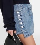 Джинсовая юбка с запахом RE/DONE, синий - фото 4