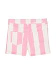 Mc2 Saint Barth джинсовые шорты в полоску, розовый - фото 2
