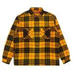 Рубашка Supreme Quilted Plaid Shirt Yellow, желтый - фото