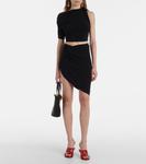 Мини-юбка из джерси Drapeado Jacquemus, черный - фото 2