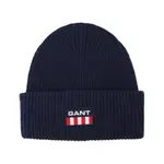 Шерстяная шапка Gant, синий - фото