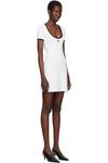 Белое мини-платье с контрастным целостным узором Courrèges - фото 2