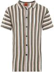 Полосатая рубашка с короткими рукавами VITELLI, белый - фото