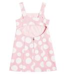 Платье из хлопка в горошек Marc Jacobs Kids, Pink Washed Pink - фото 4