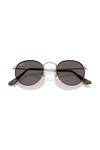 Солнцезащитные очки ROUND METAL Ray-Ban, коричневый - фото 6