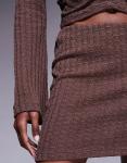 Коричневая мини-юбка крючком Asos Design - фото 3