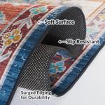 Ковер SAFAVIEH, 77 x 488 см, моющийся, коллекция Tucson - ковер-дорожка, Blue & Rust, противоскользящий, идеален для помещений с высокой проходимостью: гостиная, коридор, прихожая, спальня (TSN116M-216) - фото 7