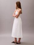 Хлопковое платье миди на бретелях Calvin Klein, Blanc De Blanc - фото 3