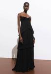 Платье макси STRAPLESS Mango, черный - фото 2