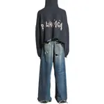 Худи кроп с принтом nail polish Balenciaga, черный - фото 5