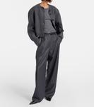 Шерстяной джерси майка Róhe, Mid Grey Melange - фото 2