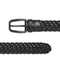Плетёный кожаный ремень ZEGNA, черный - фото 3